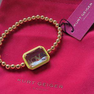 Kurt Geiger Love Stretch Bracelet Gold
